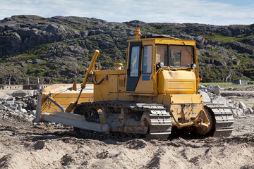 Obraz premium Строительная техника в работе.