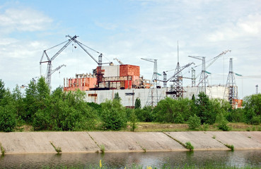 Fototapeta na wymiar Czarnobyl elektrownia atomowa, po katastrofie nuklearnej