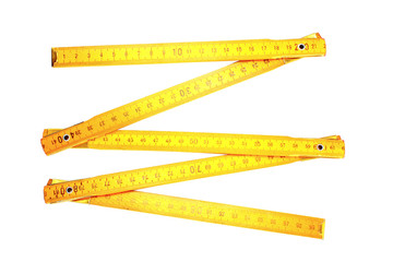 folding rule isolated on white