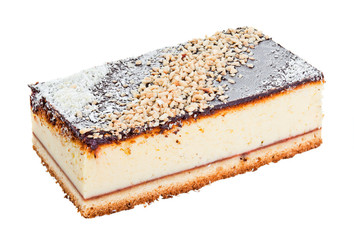 Cheesecake with chocolate and nuts