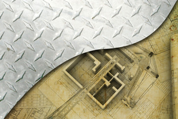 the abstract metallic background