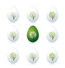 Easter eggs design, art trees