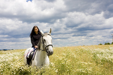 equestrian on horseback
