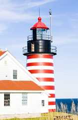 Fototapeta na wymiar West Quoddy Head Lighthouse, Maine, USA