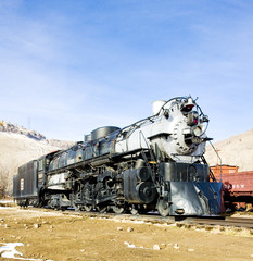 Fototapeta na wymiar macierzystych lokomotyw w Colorado Railroad Museum, USA