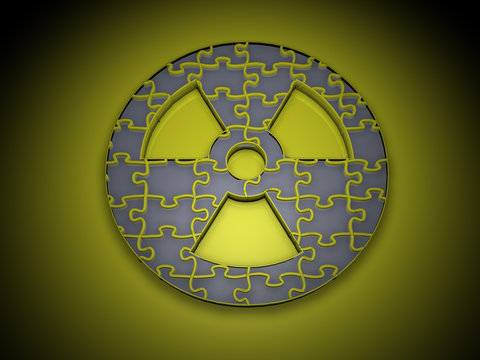 Abstrakte Illustration zum Thema Atomkraft - 3D