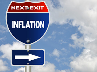 Inflation road sign