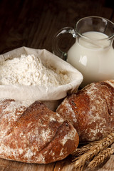 fresh bread on the table