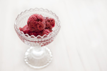 Strawberry sorbet