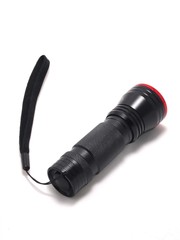Small LED Black flashlight , pushbutton switch