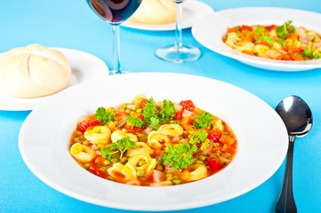 Hearty pasta soup