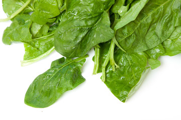 spinach isolated on white background