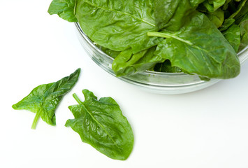 spinach isolated on white background