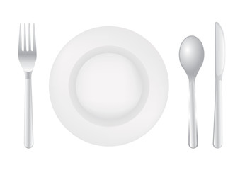 Cutlery spoon knife fork illustration