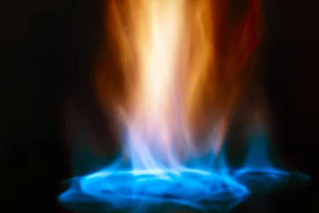 Crédence de cuisine en verre imprimé Flamme Fire Background-long exposure
