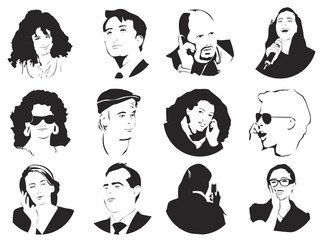 retro style character collection