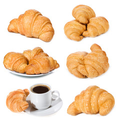 set with croissants
