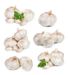 set with garlic