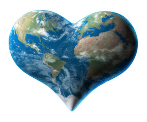 Earth-heart symbol - Powered by Adobe