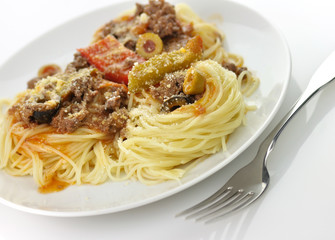 pasta dinner with cheese