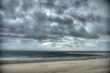 A beach with lot wind in HDR view