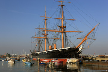 Уориор, первый в мире броненосец британского королевского флота.