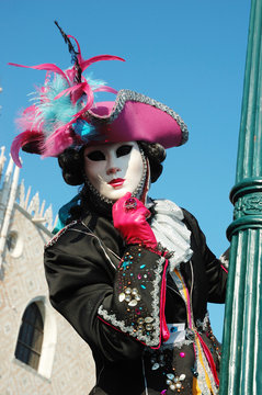 Lady in costume at carnival in Venice,Italy,2011