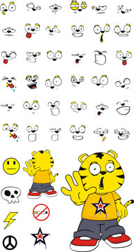 tiger plush kid cartoon set6