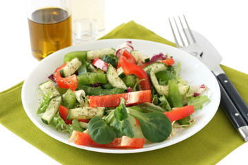 salad with oil