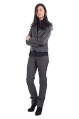 Beautiful full length woman isolated on white