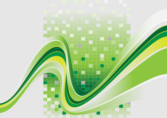 Wavy stripes with a green tint.Banner.Background.