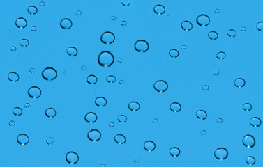 Water Droplets On Glass Macro