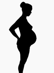 Silhouette einer Schwangerin
