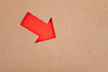 Arrow Sign and cardboard