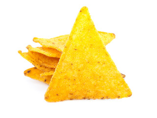 Fototapeta premium mexican nachos isolated on a white background