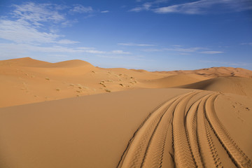 Fototapeta na wymiar Wydmy pustyni w Maroku