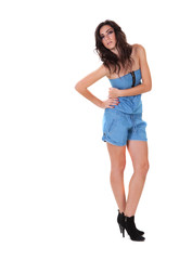 Young girl isolated on white