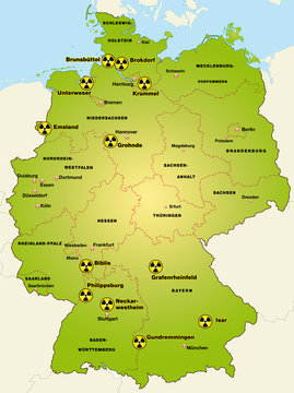 Deutschland Standorte Atomkraftwerke