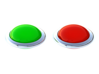 green and red buttons with edge silver