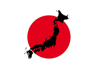 Fototapeta premium Japan Flagge