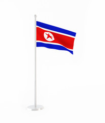 3D flag of North Korea