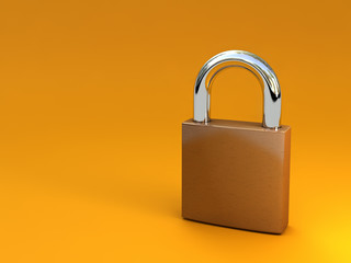 Naklejka premium lock isolated on white