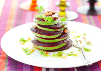 beetroot and avocado
