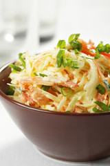 Cole slaw salad in the bowl