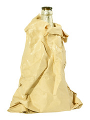 beer bottle in a bag