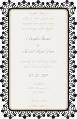 Wedding Card with Lace Details