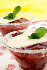 Rote Grütze mit Vanillesauce
