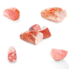 Salami, Ham,  Sausage