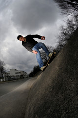 skateboarder in the streets