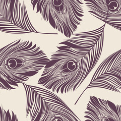 Seamless peacock pattern